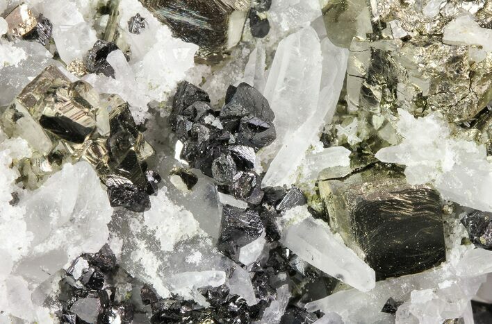 Sphalerite, Pyrite and Quartz Association - Peru #72593